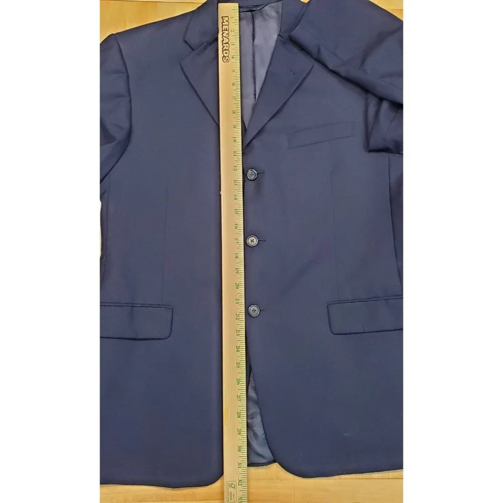 Burberry London Bond Street Navy Blazer 42 R 100% Wool Suit Jacket Sport Coat